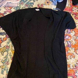 Black short sleeve cardigan